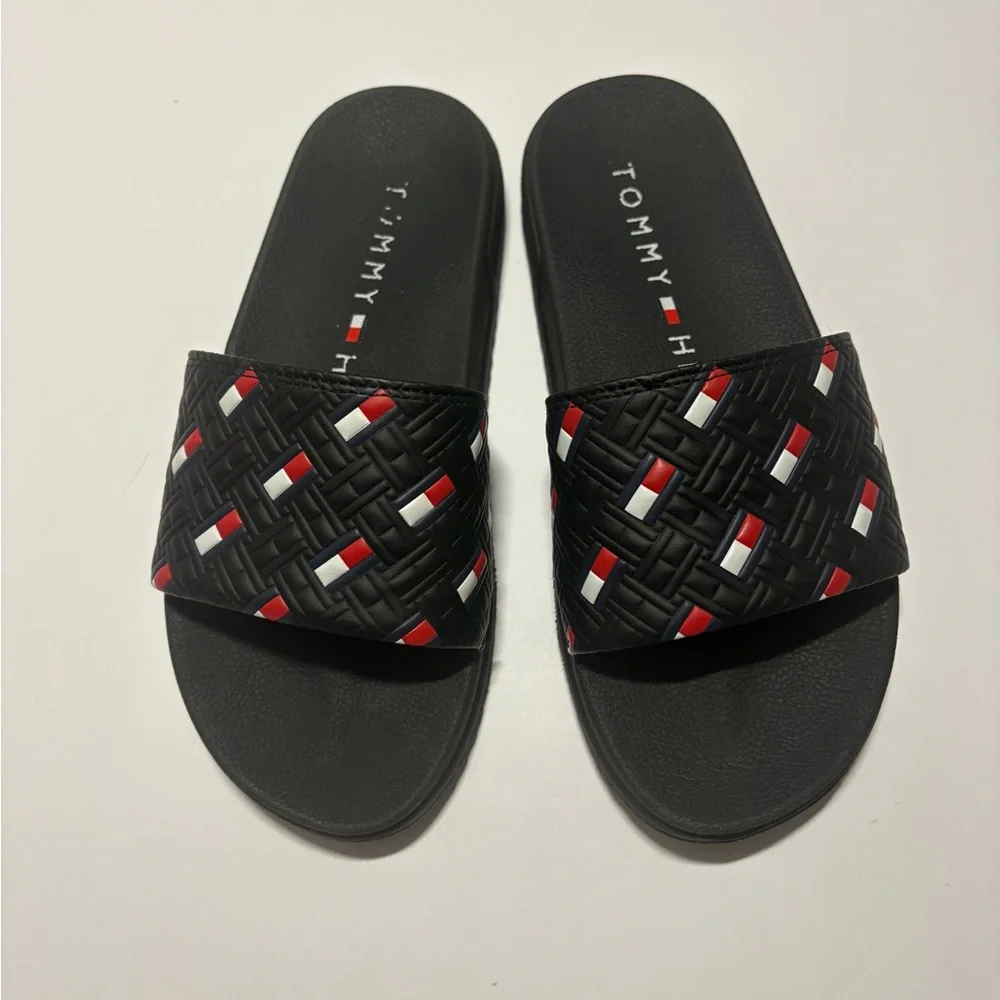 Tommy‎ Hilfiger Boys Black Slides